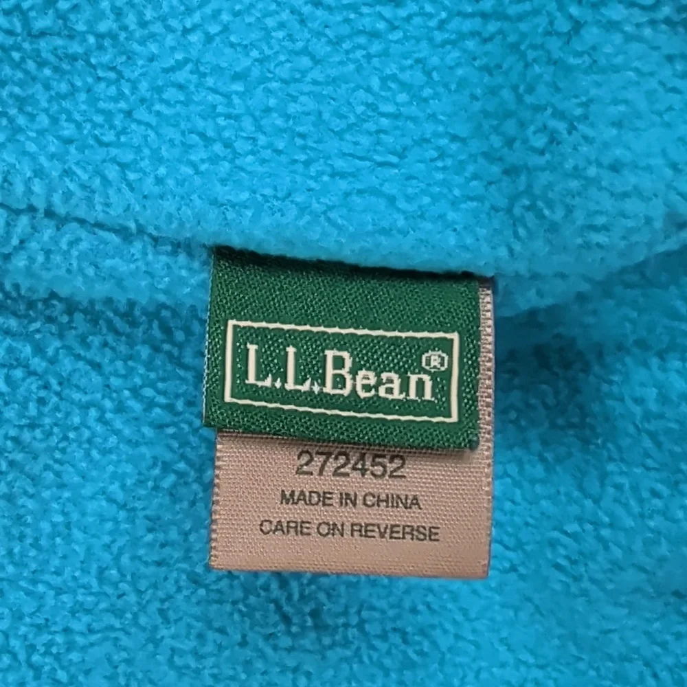 L.L. Bean Fleece Snowflake Beanie Hat KIDS SMALL Blue